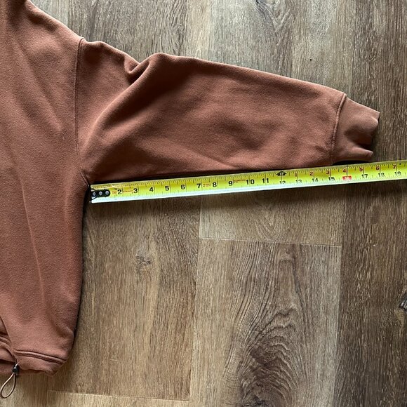 $195 Vince Women's Brown Crewneck Pullover Sweater Size M drawcord hem - Picture 8 of 12